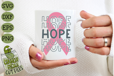 Breast Cancer Ribbon Hope SVG File