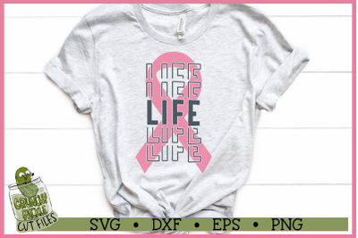 Breast Cancer Ribbon Life SVG File