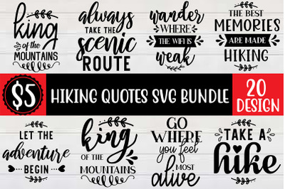 Hiking Quotes SVG Bundle