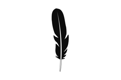 Beautiful feather icon, simple style