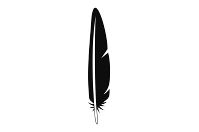 Collection feather icon, simple style