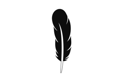 Ethnic feather icon, simple style