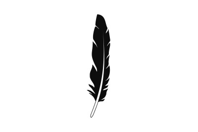 Plumage feather icon, simple style