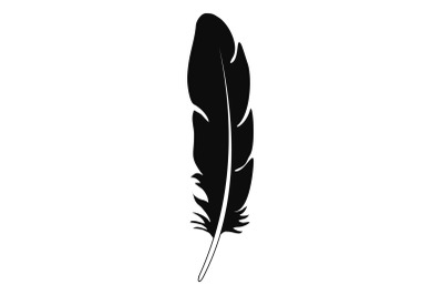 Rainbow feather icon, simple style