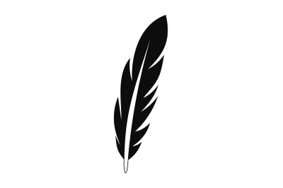 Bright feather icon, simple style