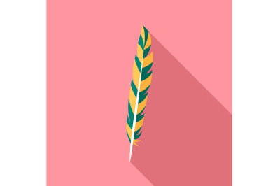 Design feather icon, flat style