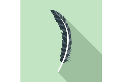 Fashion feather icon, flat style