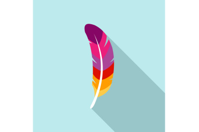 Navajo feather icon, flat style