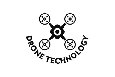 Drone technology logo, simple style