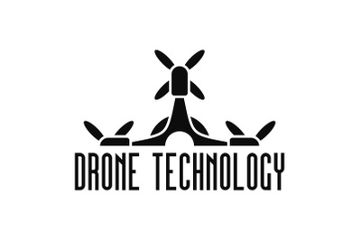 Drone tech logo, simple style