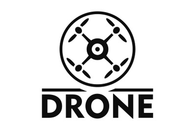 Drone logo, simple style