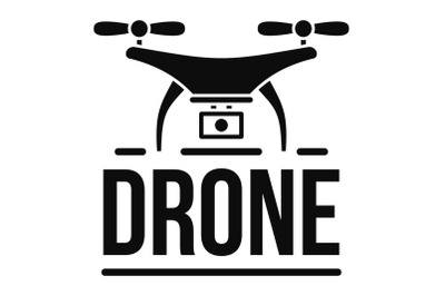 Camera drone logo, simple style
