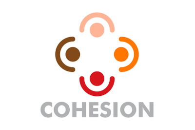 Cohesion logo, flat style