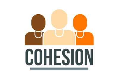 Team work logo, flat style
