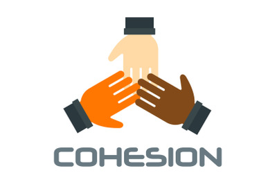 Unity teamwork logo, flat style