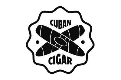 Cuban cigar logo, simple style