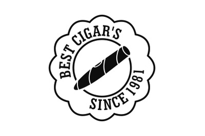 Best nicotine cigar logo, simple style