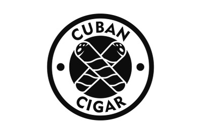 Cuban fresh cigar logo, simple style