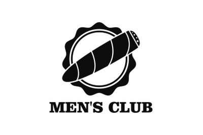 Men club logo, simple style
