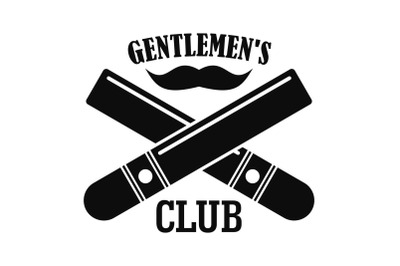 Gentlemen club logo, simple style