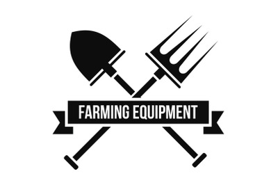 Garden equipment logo, simple style