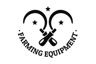 Farm equipment logo, simple style
