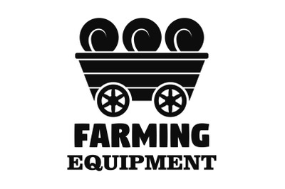 Farm transport logo, simple style