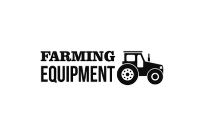 Farming tractor logo, simple style