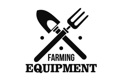 Hand farming tool logo, simple style