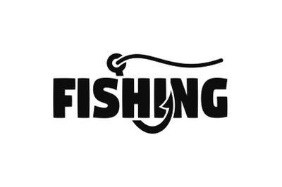 Modern fish hook logo, simple style