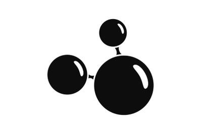 Triple molecule icon, simple style