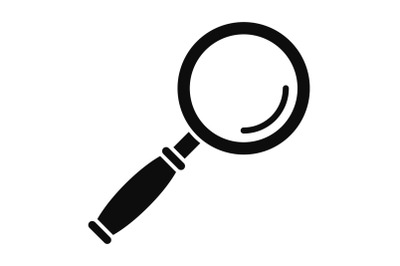 Magnify glass icon, simple style