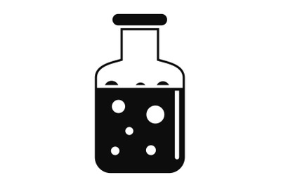 Chemical substance pot icon, simple style