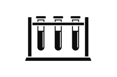 Test tube stand icon, simple style