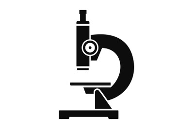 Chemical microscope icon, simple style