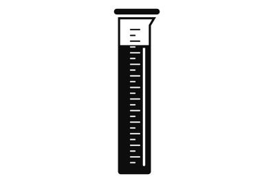 Measurement test tube icon, simple style