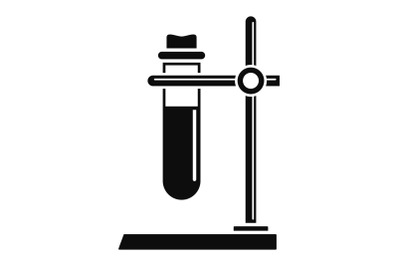 Test tube stand icon, simple style