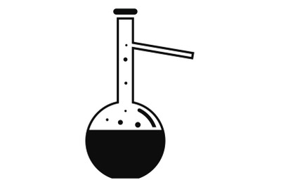 Chemical flask icon, simple style