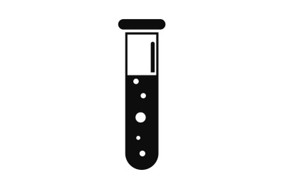 Test tube icon, simple style