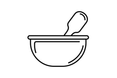 Chemical bowl icon, outline style