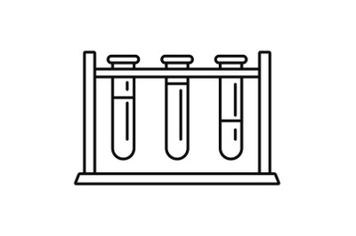 Test tube stand icon, outline style