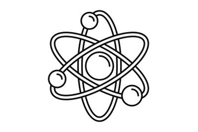 Atom icon, outline style