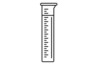 Measurement test tube icon, outline style