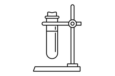 One test tube stand icon, outline style