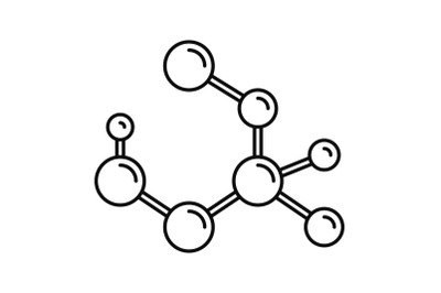 Molecule formula icon, outline style