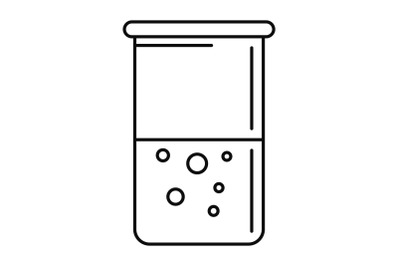 Chemical pot icon, outline style