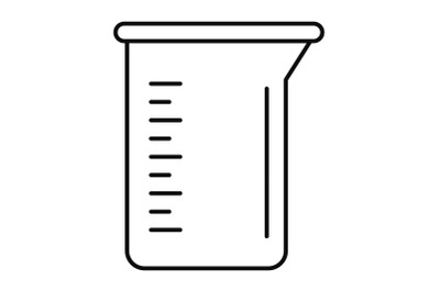 Measurement pot icon, outline style