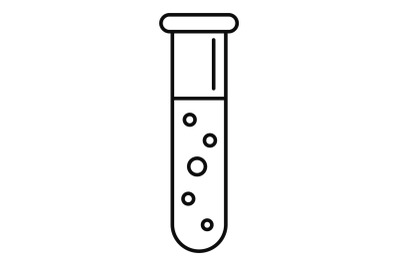 Test tube icon, outline style