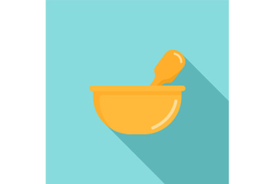 Chemical bowl icon, flat style