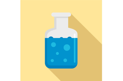 Chemical substance pot icon, flat style